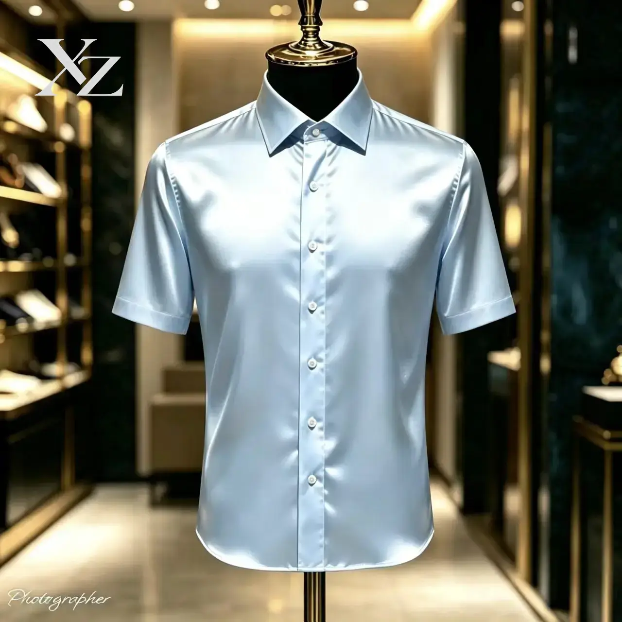 Premium Men's Solid Color Sati - Mens Satin Silk Dress Shirt 评论和价格
