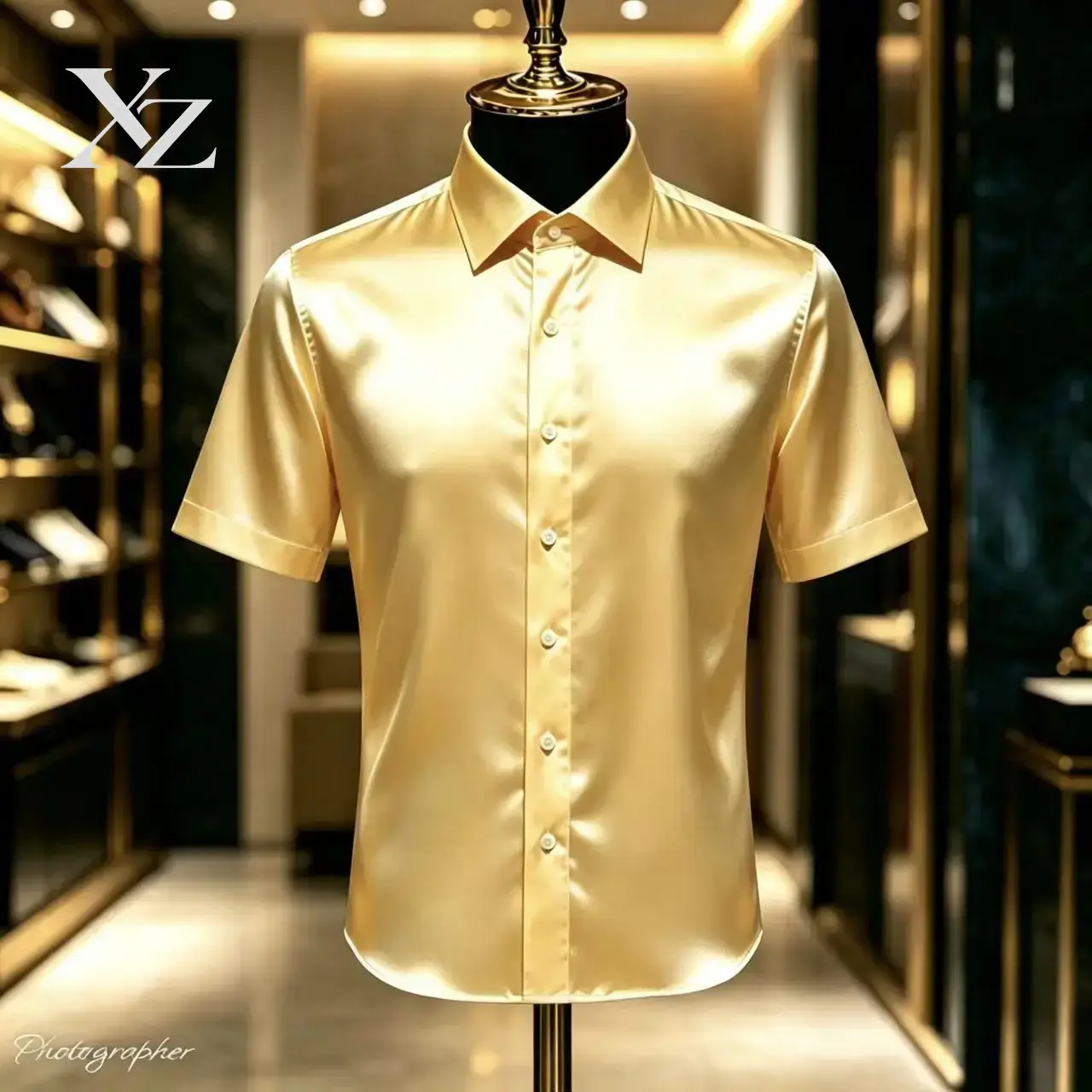 Premium Men's Solid Color Sati - Mens Satin Silk Dress Shirt 评论和价格