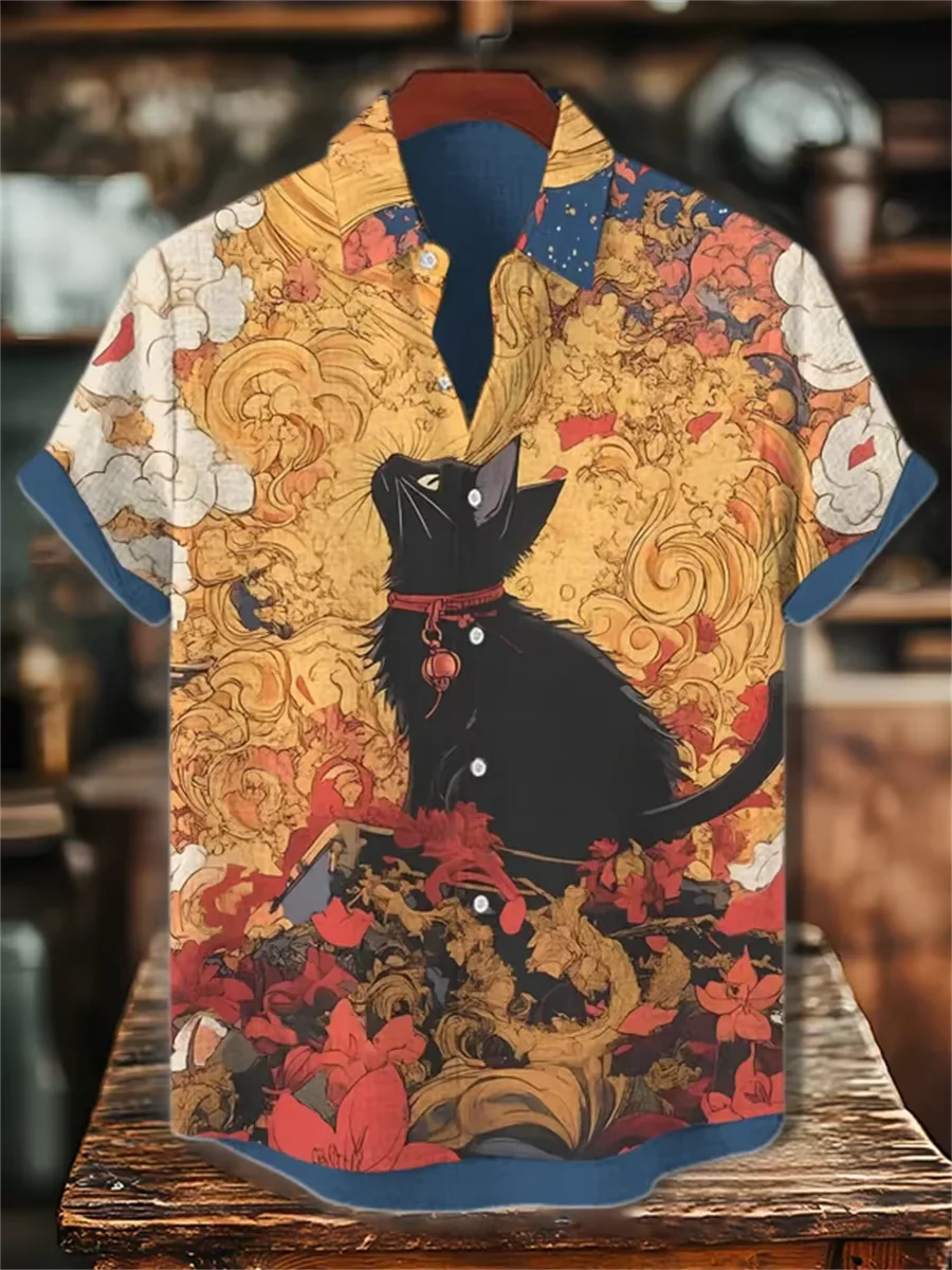 Men's Hawaiian Short Sleeve Sh - Vintage Hawaiian Floral Shirt 评论和价格