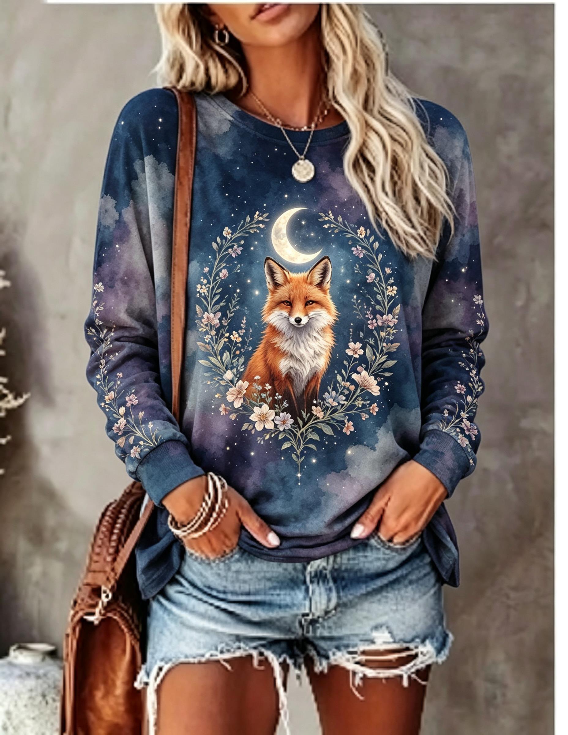 Women Long Sleeve T Shirt Howl - T-Shirts 评论和价格