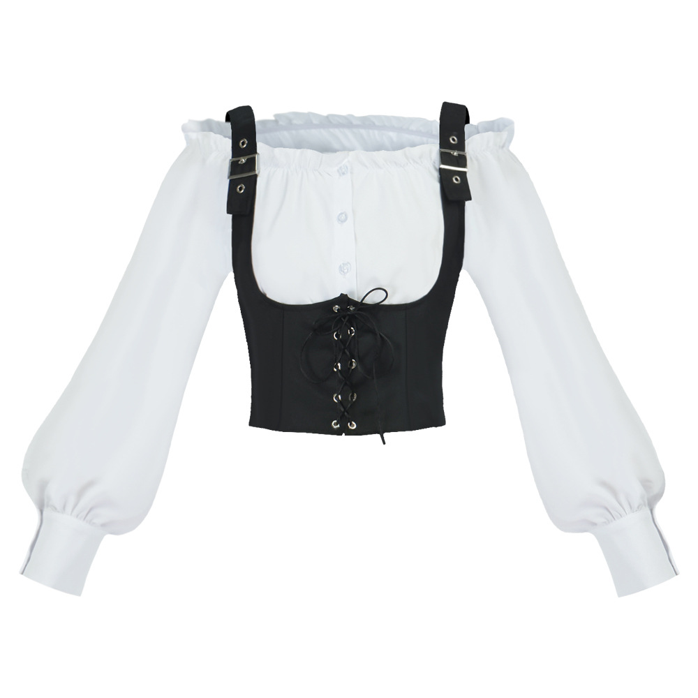 Retro Western Style Women Blou - Shirts 评论和价格